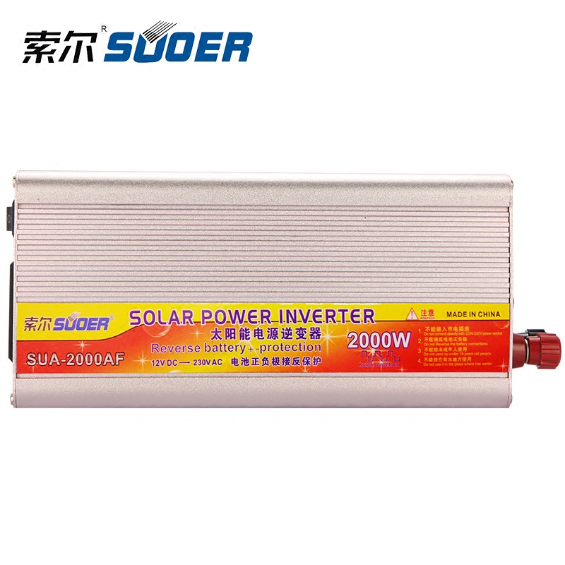 索尔逆变器12v24v转220v家用车载500w1000w1500w2000w电源转换器 - 图3