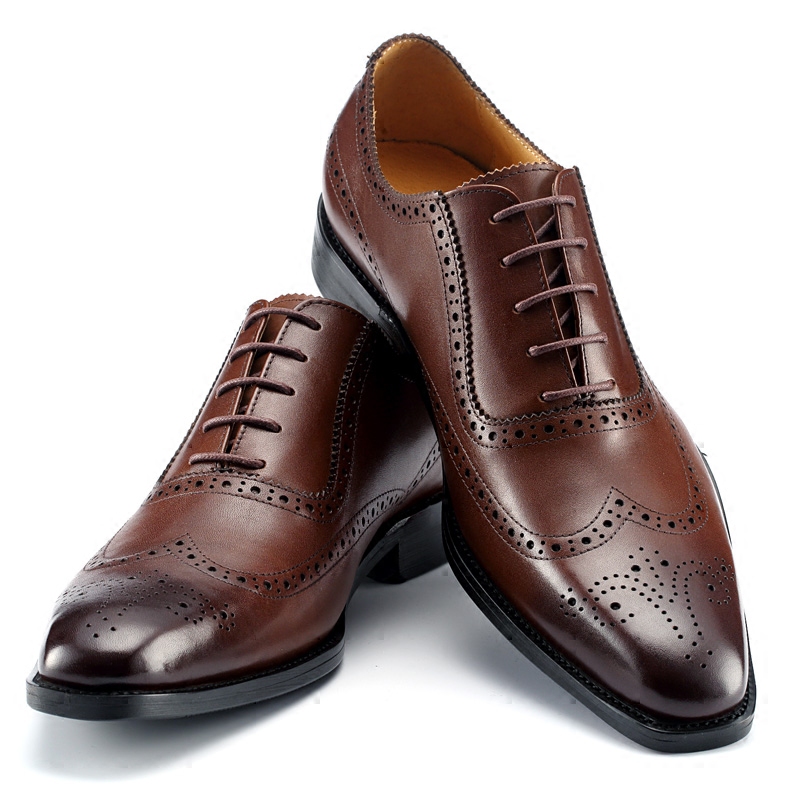 米莱特旗舰店米莱特英伦布洛克雕花男鞋复古巴洛克方头商务正装真皮鞋小码大码3