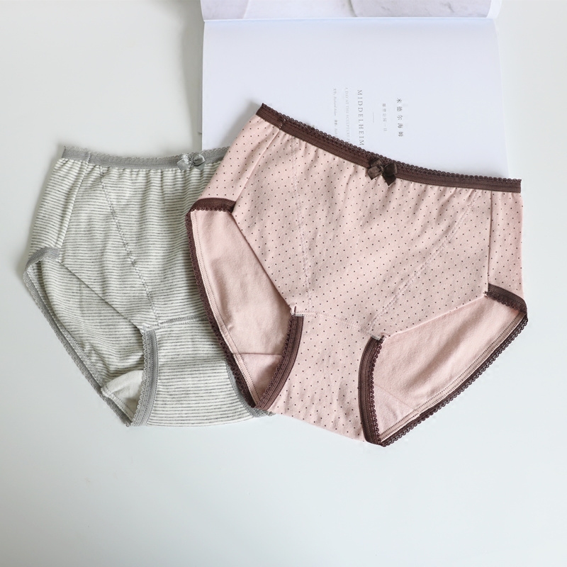 出口日本原单女式全棉内裤 外贸纯棉透气大码中高腰三角裤 不勒腿,淘宝优惠券,粉丝福利购,淘宝优惠卷