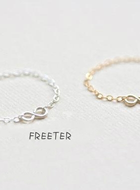 定制美国进口链条软体戒指14K