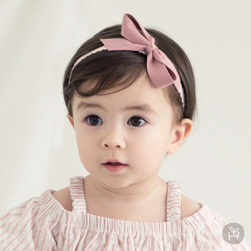F238韩国进口3-12个月婴幼儿童发带 公主头花 女宝宝百天摄影配饰 - 图0