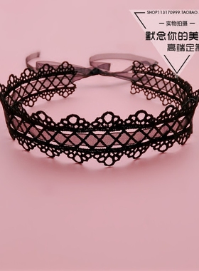 欧美性感纯手工雪纺纱系带项圈