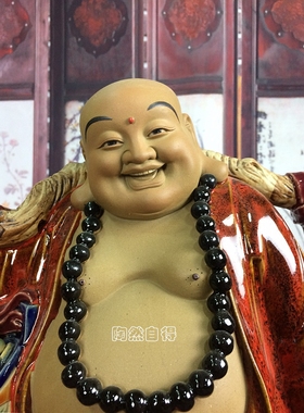 工艺会所大师陶瓷送礼朋友弥勒佛