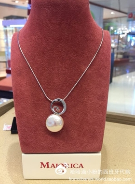 西班牙椭圆形珍珠项链现货