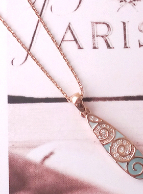 镀18k玫瑰金湖绿色吊坠满百包邮