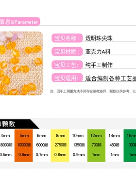 diy透明菱形手串散珠手工门帘珠