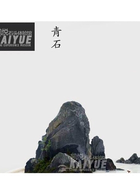 盆景山水现代中式风客厅招财青石