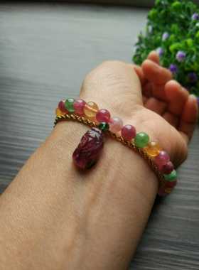 【寂寞五岁】糖果色碧玺手链