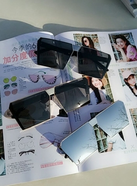 眼镜网红同款女主播反光太阳镜