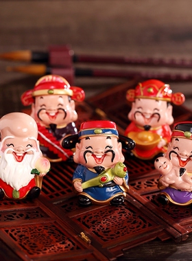 热卖妙工坊福禄寿喜可爱工艺品