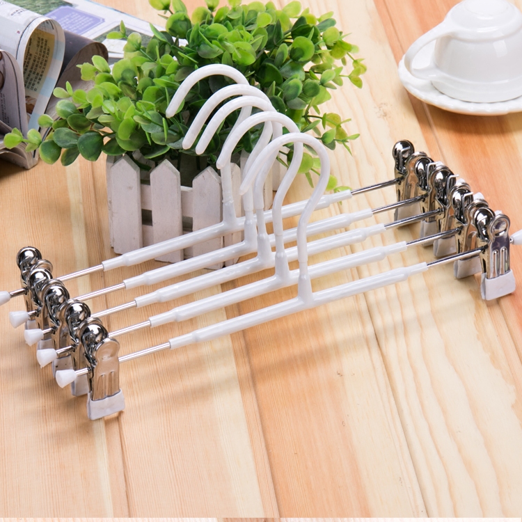 10只装加厚防滑浸塑裤架 家用成人无痕防滑衣架伸缩金属裤挂夹子,淘宝优惠券,粉丝福利购,淘宝优惠卷