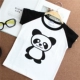 Tứ Xuyên Lưu niệm Panda Quần áo thun Quần áo ngắn tay vai Nam và nữ Gói gia đình Nam và nữ Gói gia đình Gói - Trang phục dành cho cha mẹ và con
