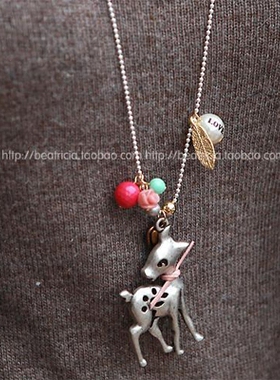 韩国进口饰品蕾丝长款毛衣链