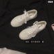 (Wangzi) Giày vải nữ đường phố chụp giày trắng học sinh mùa thu giày thường giày ulzzang - Plimsolls giày sneaker nữ Plimsolls