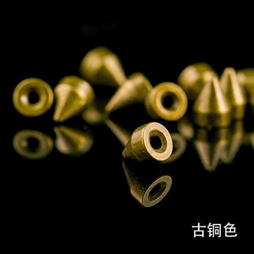 0.9cm小尖头铆钉朋克鞋子装饰 刺猬包包钉子皮衣配件diy铜尖钉 - 图1