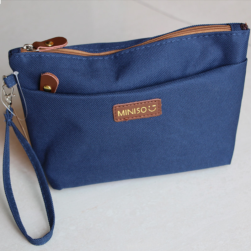 韩版简约拉链百搭帆布手拿包手拎包纯色日韩手抓包手机包化装包女,淘宝优惠券,粉丝福利购,淘宝优惠卷