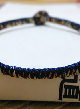 手工编织多彩拼接红绳情侣金刚结