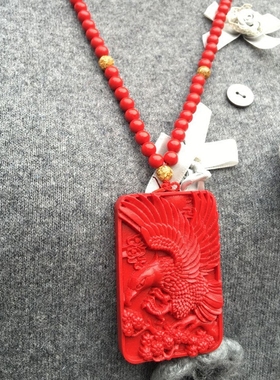 台湾原色大展宏图老鹰毛衣链吊坠