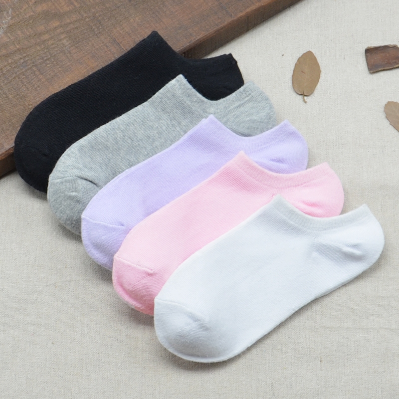 贞舒旗舰店学生袜子女短袜白色浅口袜韩国棉袜夏季薄款低帮黑色船袜纯色袜潮1