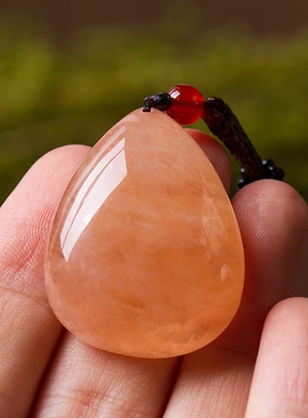 超值巴西橙色摩根石吊坠圆柱女生