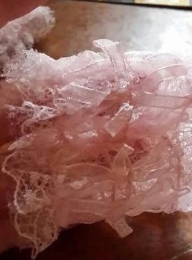 粉色欧美风多层半透明蕾丝臂饰