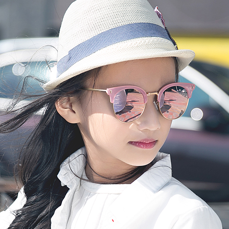 普莱希旗舰店普莱希新款韩版儿童太阳镜时尚炫彩偏光墨镜小男童小女童亲子款1