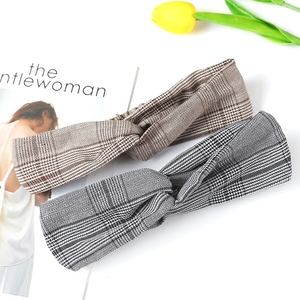 学院风格子条纹发带