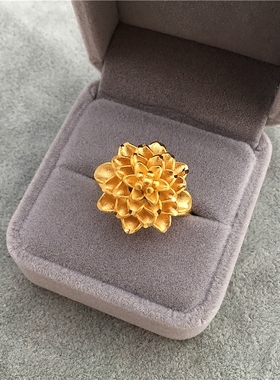 新款仿沙金时尚风女士配饰品指环