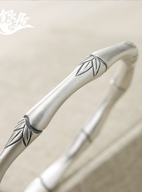 s999手工复古风七夕情人节银镯子