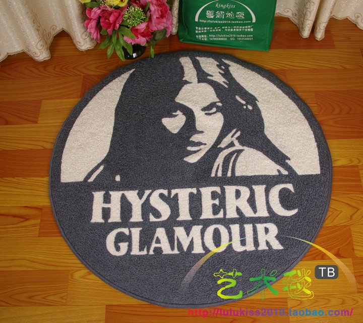 HYSTERIC GLAMOUR歇斯底里魅力地毯地垫坐垫防滑tufting植绒刺绣 - 图0