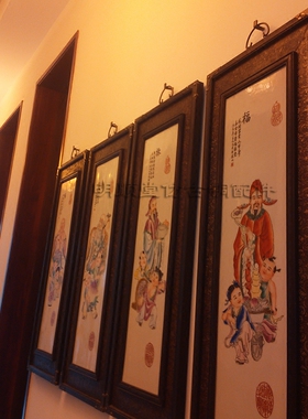 仿古风中式简约字画铜钉挂钩