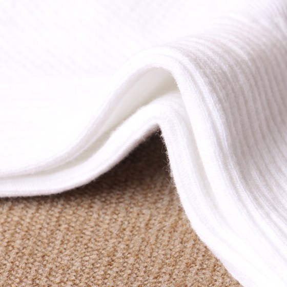 Double-needle winter thickened warm men's mid-calf socks solid color