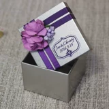 花半里 Свадебная свадебная коробка для свадебных поставки творческая фиолетовая квадратная понитическая железная ящик с железным ящиком