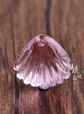 diy绿碧玺贝壳耳坠配饰琉璃珠