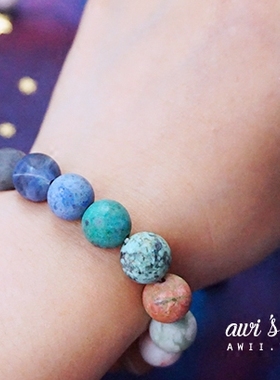 星空磨砂天然石潮流情侣手链手串