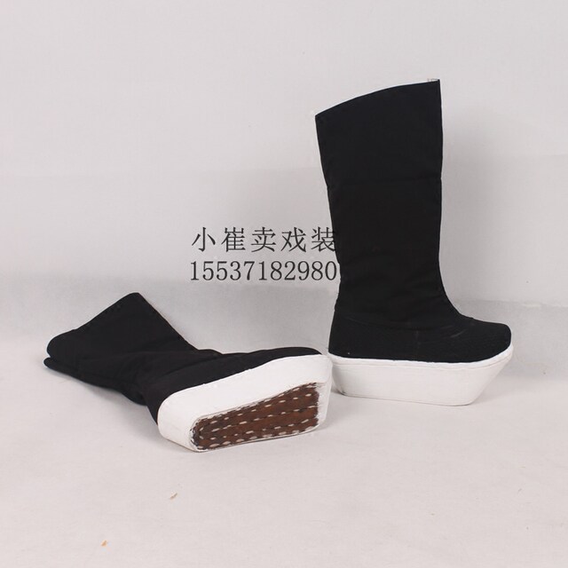 Opera high boots with paper soles Sanyi Zhai
