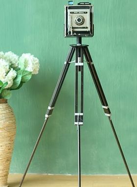 欧式风三脚架咖啡馆照相机模型