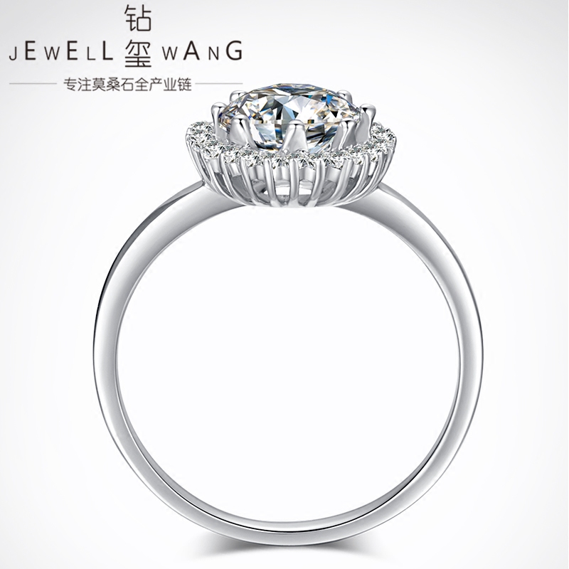 钻玺专柜正品八爪d色莫桑石戒指 jewellwang珠宝戒指/指环