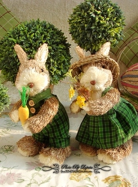 夫妇外单田园风森林系草编装饰品