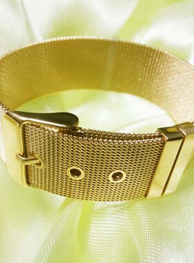 表带式百搭欧美风流行钛钢手镯