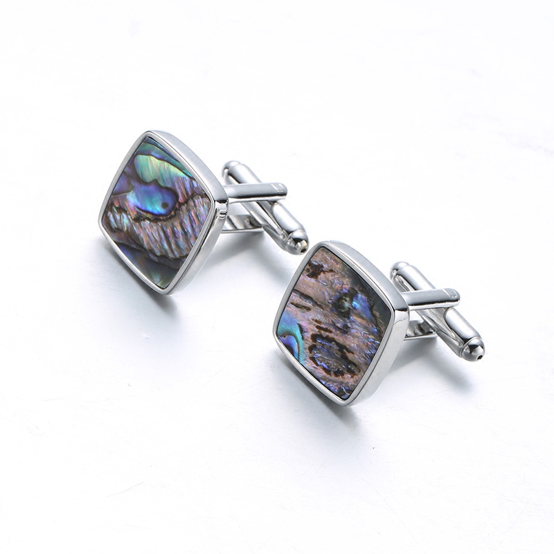 奢华袖扣 法式衬衫袖口 鲍鱼贝壳袖钉 贝壳纹路各异 cufflink 390 - 图3