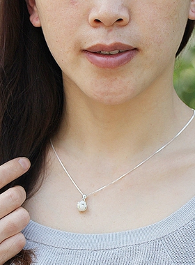 吊坠永鑫女纯银项链短款未镶嵌