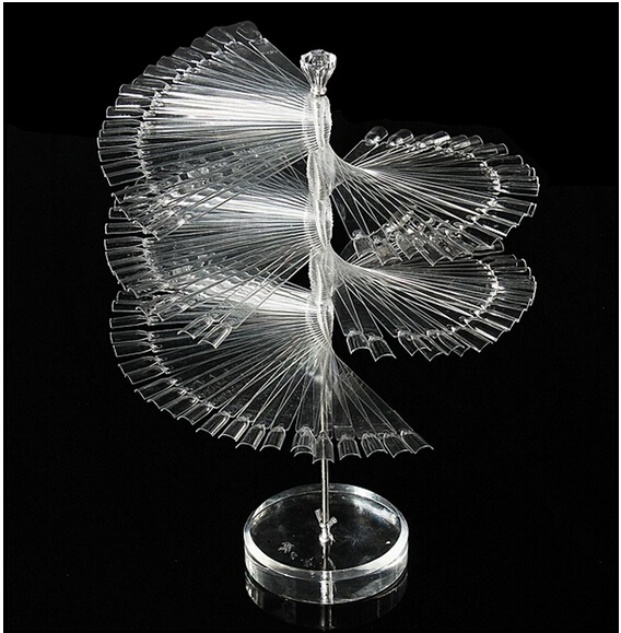美甲工具120色扇形指甲油色板 練習甲片 美甲色卡板亞克力展示架