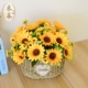 Mô phỏng hoa hướng dương trang trí hoa nhựa hoa giả hoa trang trí hoa mặt trời trong nhà phòng khách trang trí hoa nhân tạo - Trang trí nội thất