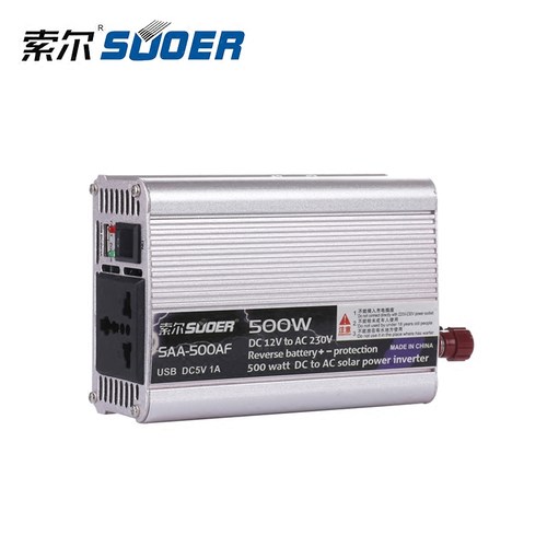 索尔逆变器12v24v转220v家用车载500w1000w1500w2000w电源转换器-图0