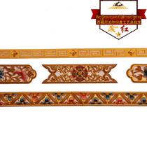 Tibetan red Tibetan featured home dress 18cm Brilliant Lotus plate Triangle Lotus Line Wheel Back to Line Painted Furnishing materials