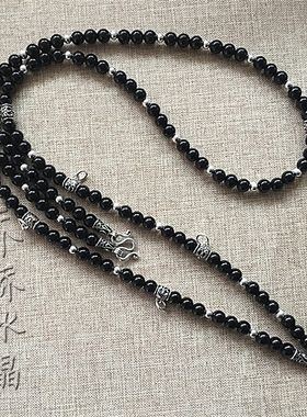 黑玛瑙其他款式毛衣项链可定制