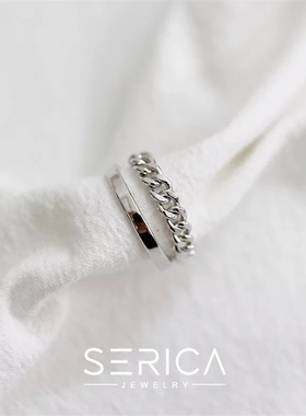 纯银光面学生礼物开口戒指