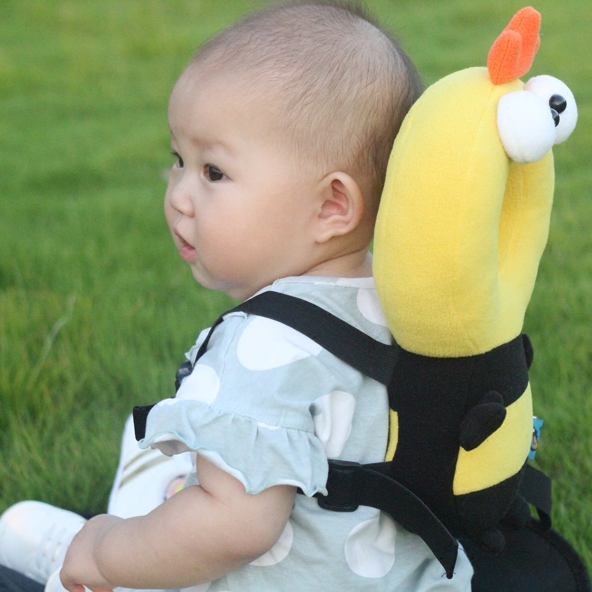 Plumo皮洛姆小怪兽大联盟PLUMO皮洛姆宝宝防摔头部保护垫 学步婴儿防撞护头背带幼儿护头枕1