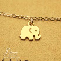 Limited US Dogeared allowed hand chain ※ Silver gilded 925 silver (elephant) good luck money